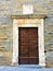 Medieval vintage door in CittÃ Â  di Castello town, Umbria region, Italy.